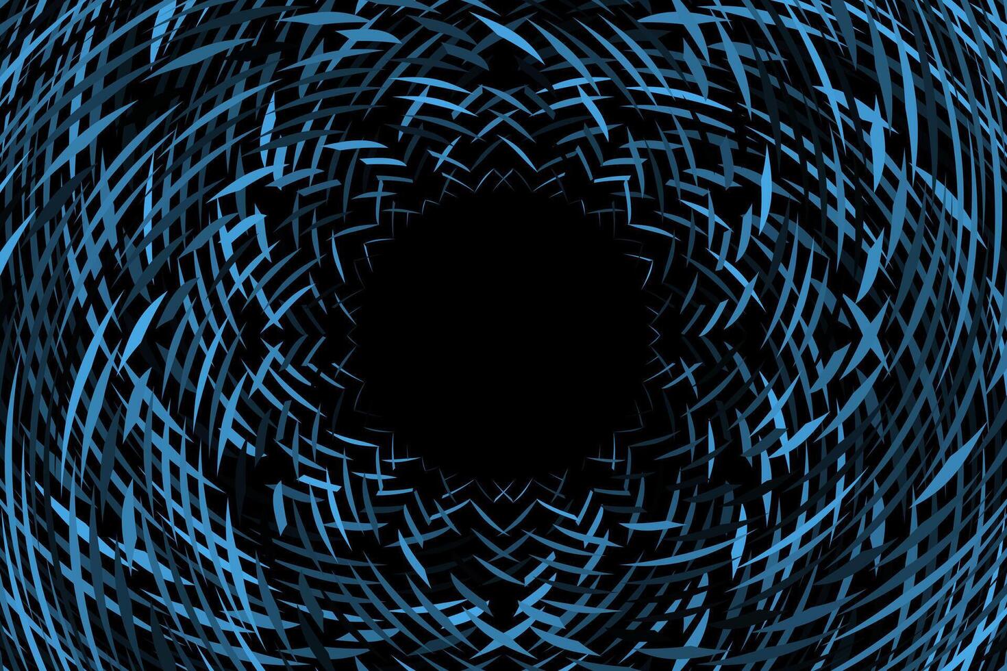 Blue circle abstract particles flying background vector