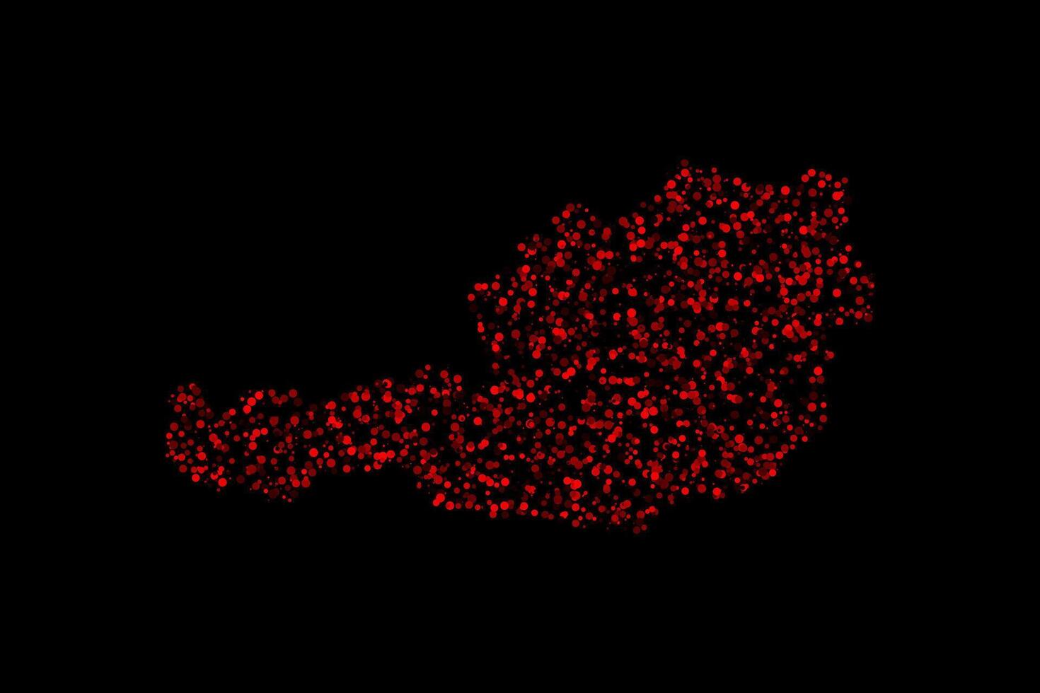 Red black austria country map border circles abstract background vector