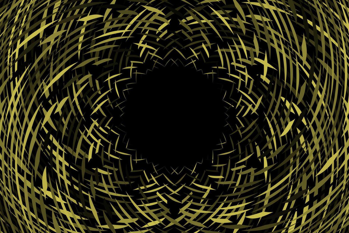 Golden circle abstract particles flying background vector