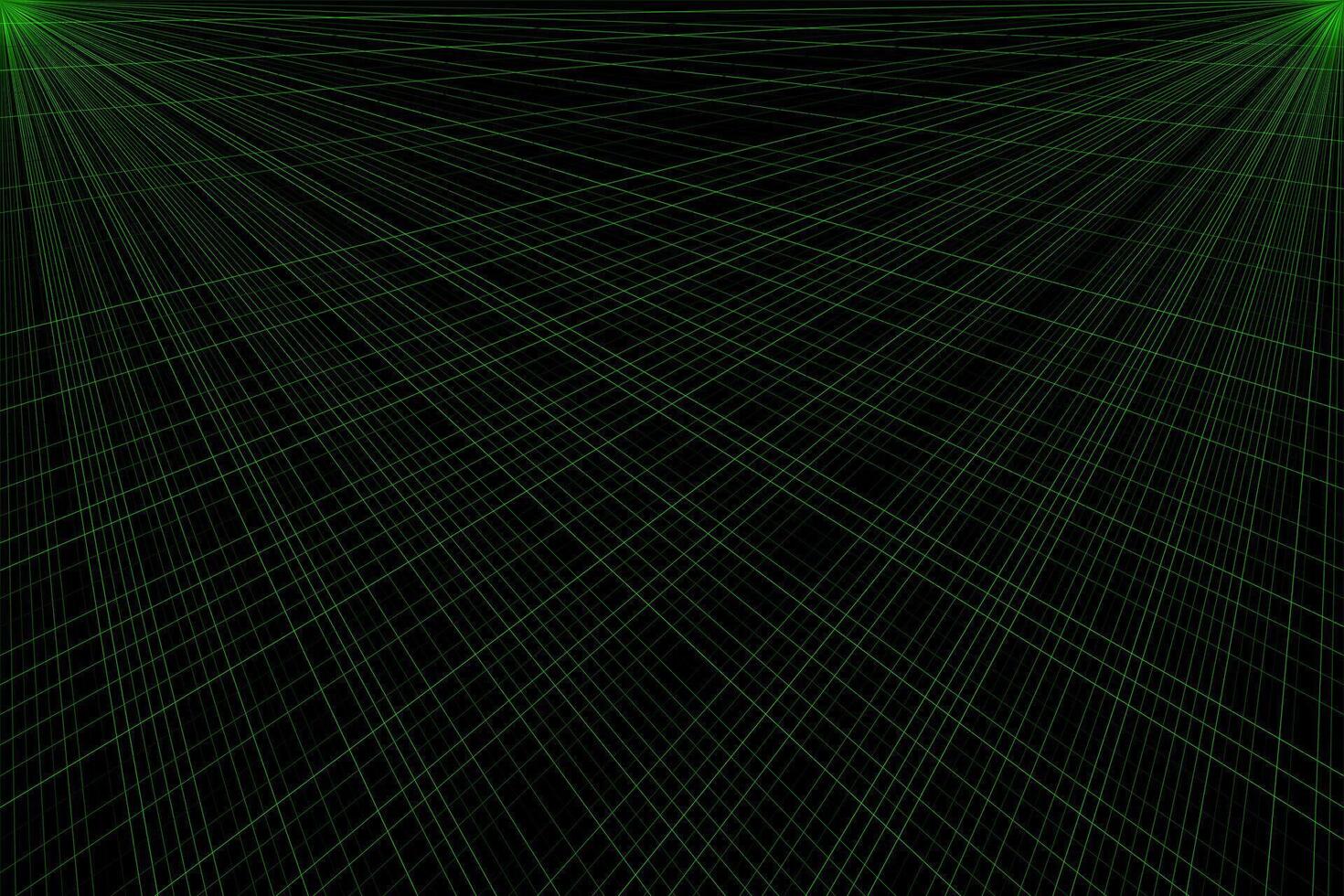 Green perspective lines background abstract wallpaper vector