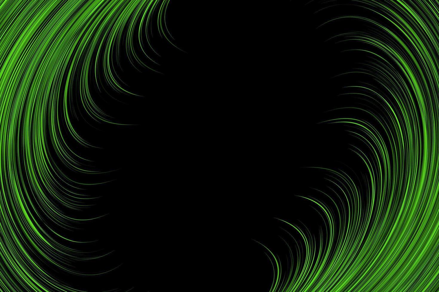 Green wallpaper wavy lines abstract background vector