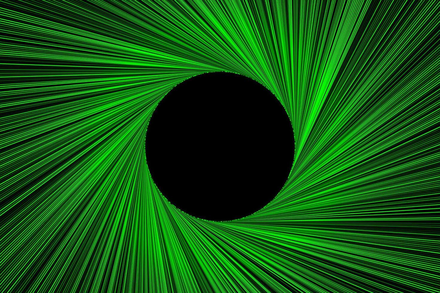 Green circle lines frame abstract background vector