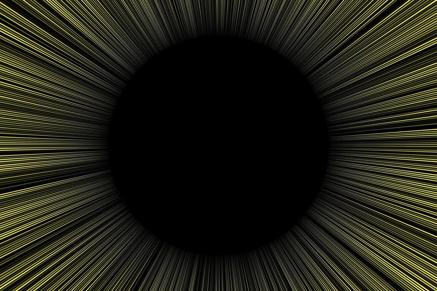 Golden lines hole circle abstract background vector