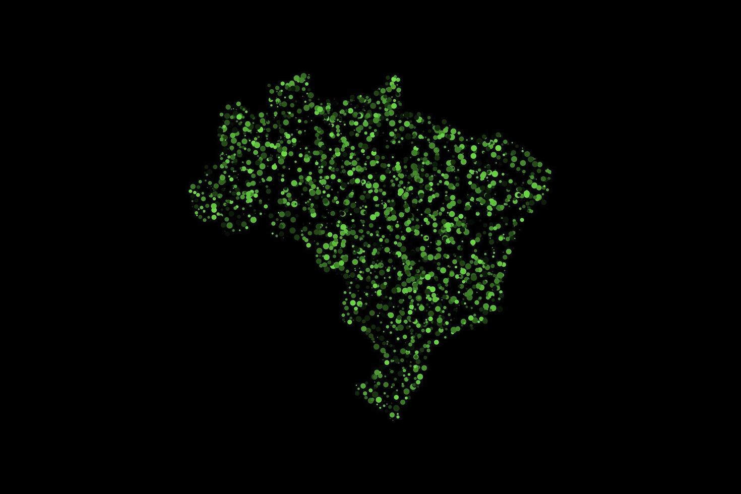 Green brazil country map border circles background vector