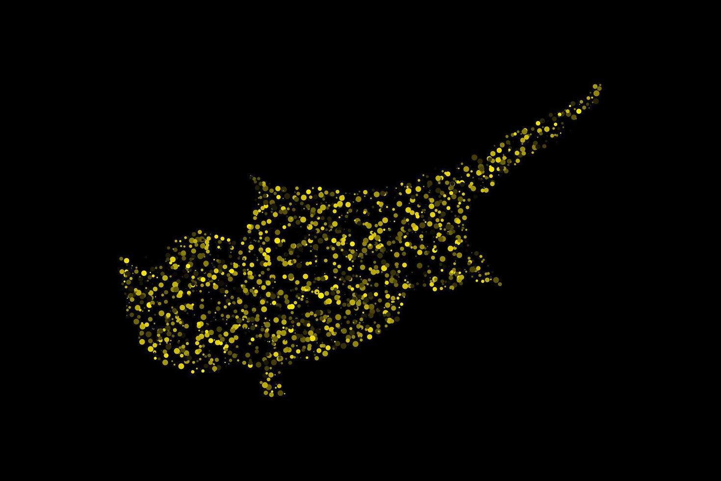 Yellow cyprus island country map border background vector