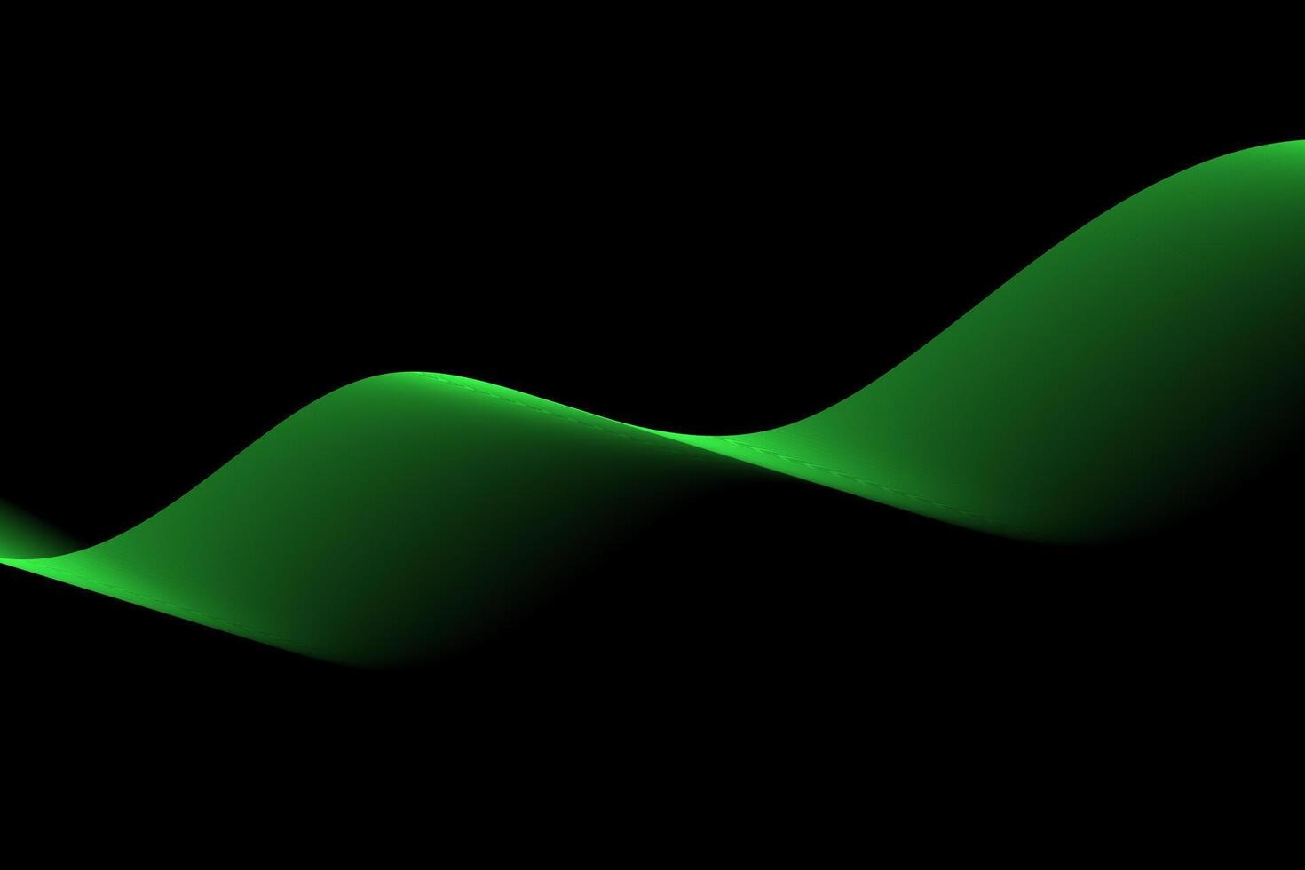 Green abstract wave smoke background wallpaper vector