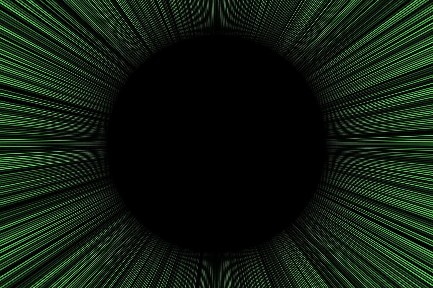 Green lines hole circle abstract background vector