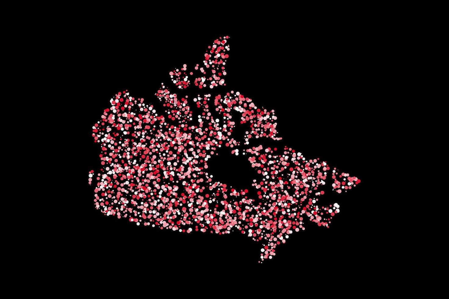 Red and white canada country map border background vector