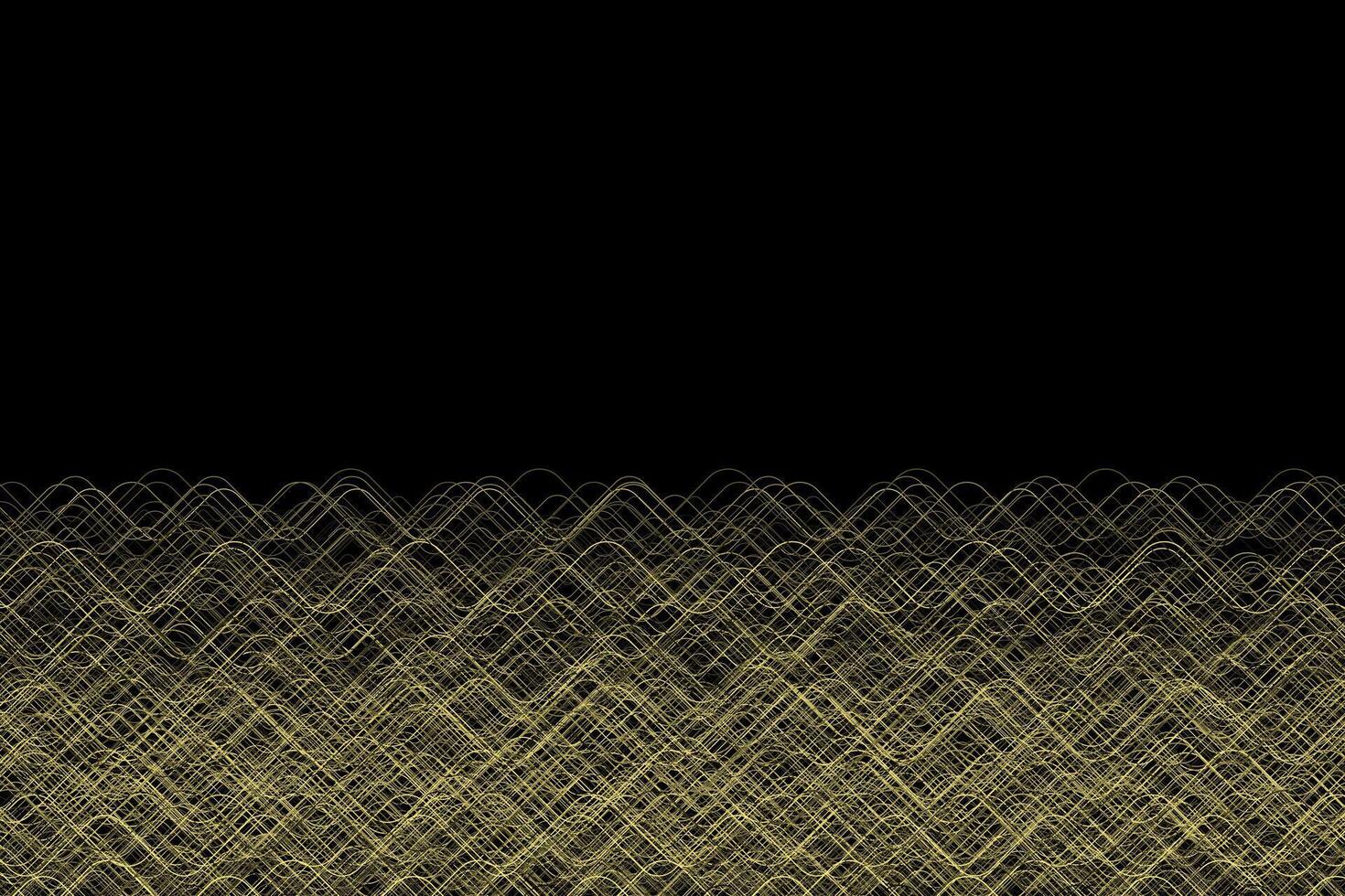 Golden frequency waves abstract wavy lines water background vector