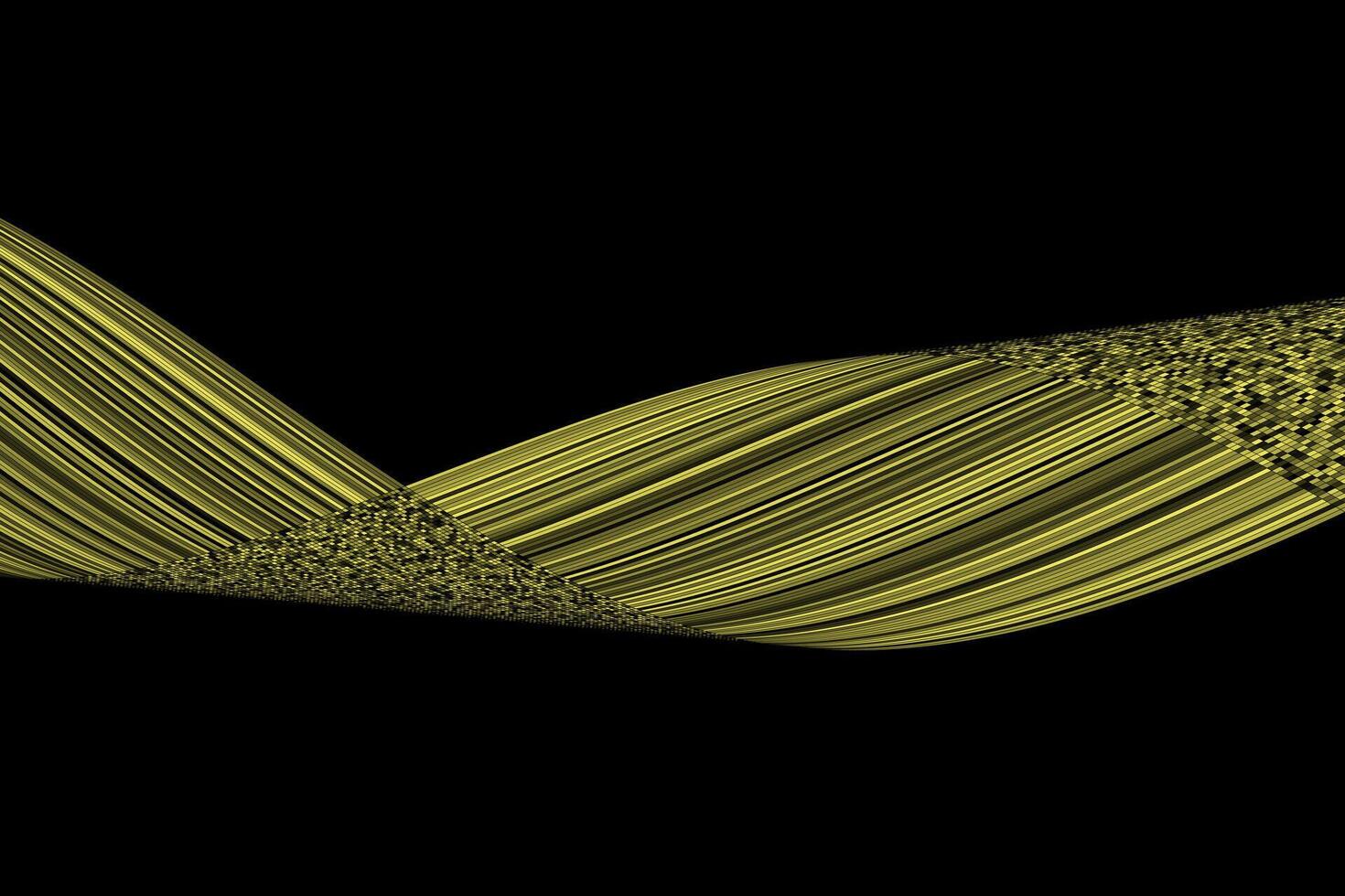 Golden line waves background abstract wallpaper vector