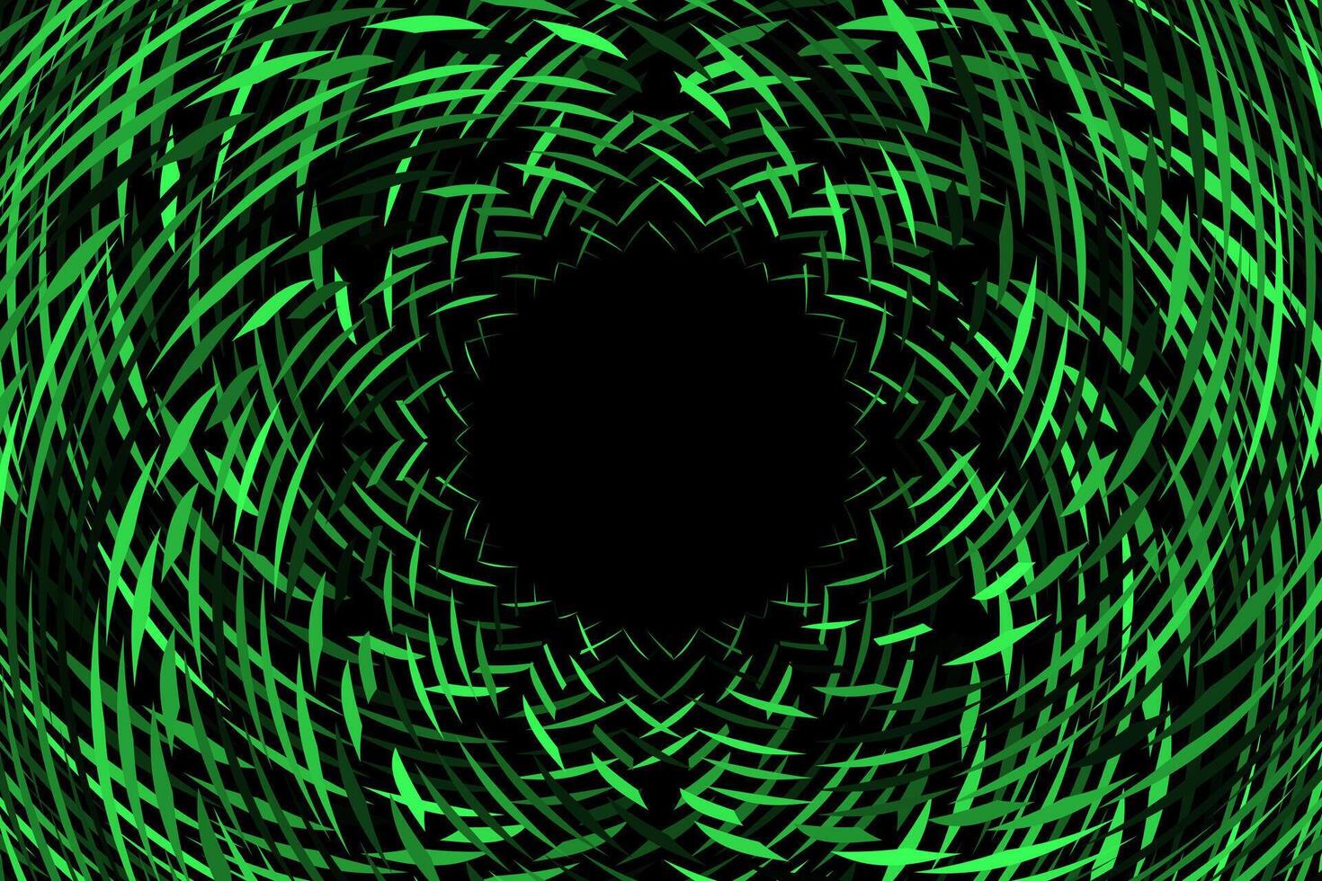 Green circle abstract particles flying background vector