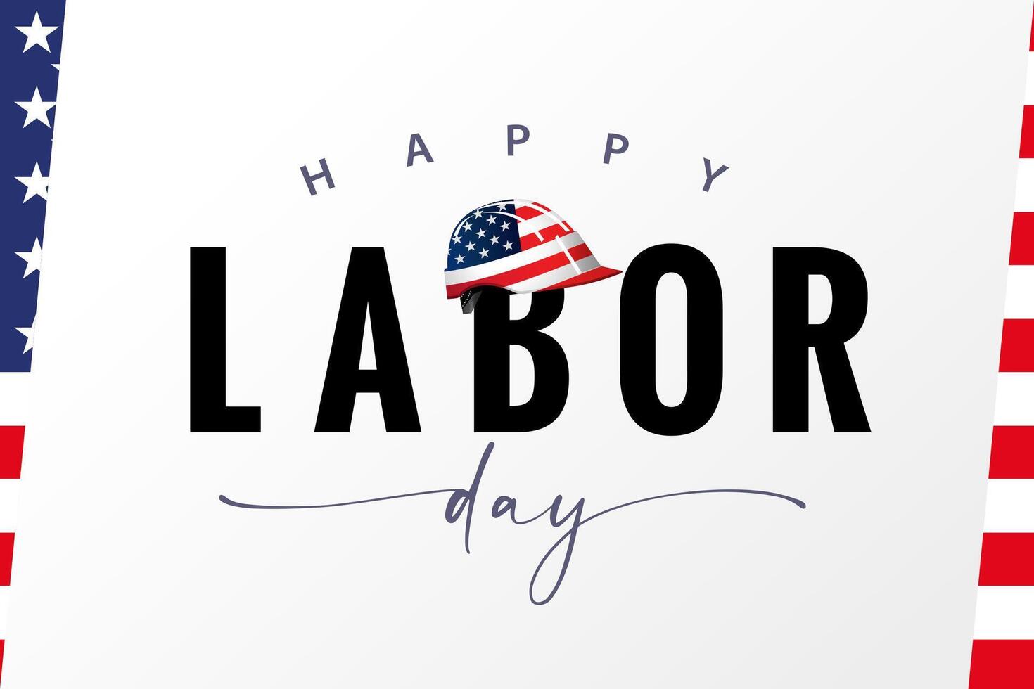 Happy Labor Day USA social network poster concept vector