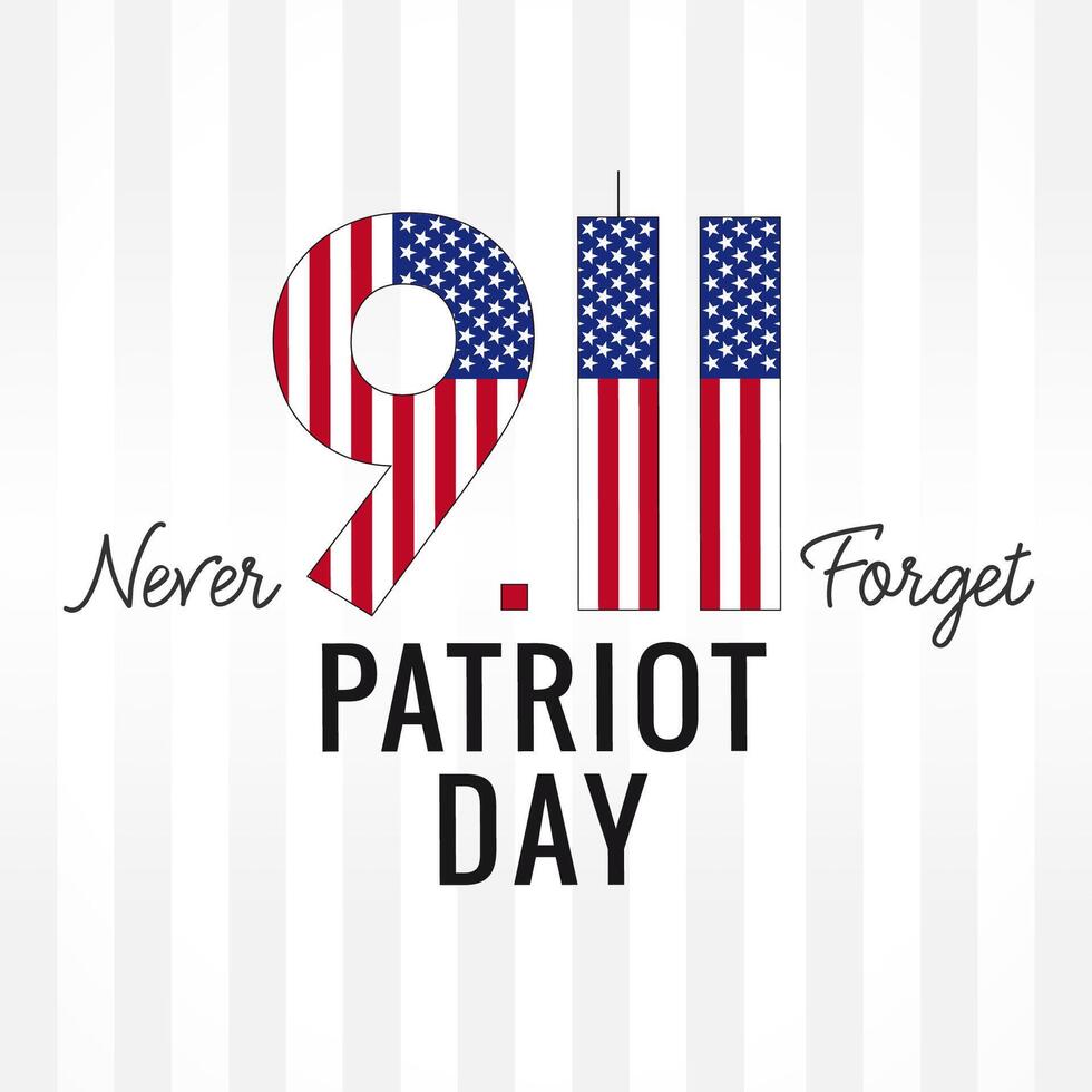 911 Never forget, Patriot day USA creative banner vector