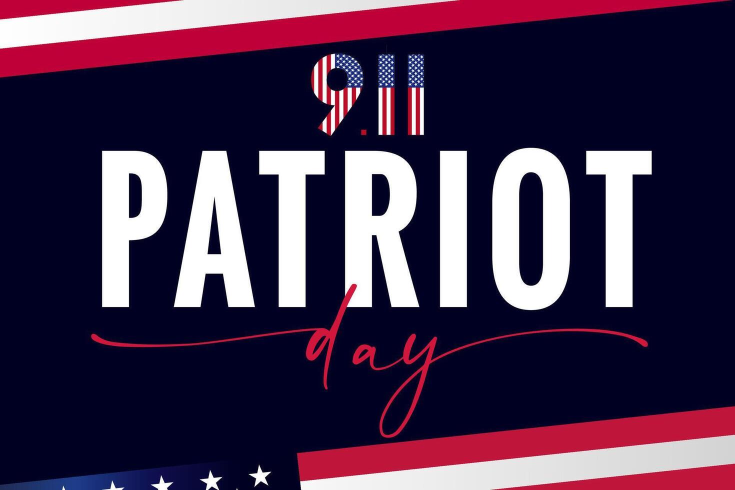 US Patriot day social network post creative concept vector