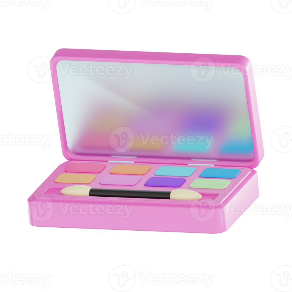 eye shadow 3d icon, cosmetic 3d set, transparent background png
