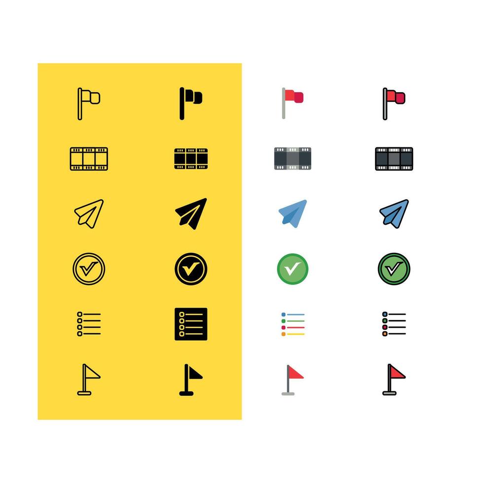 Media Website and Application Icon Set vector