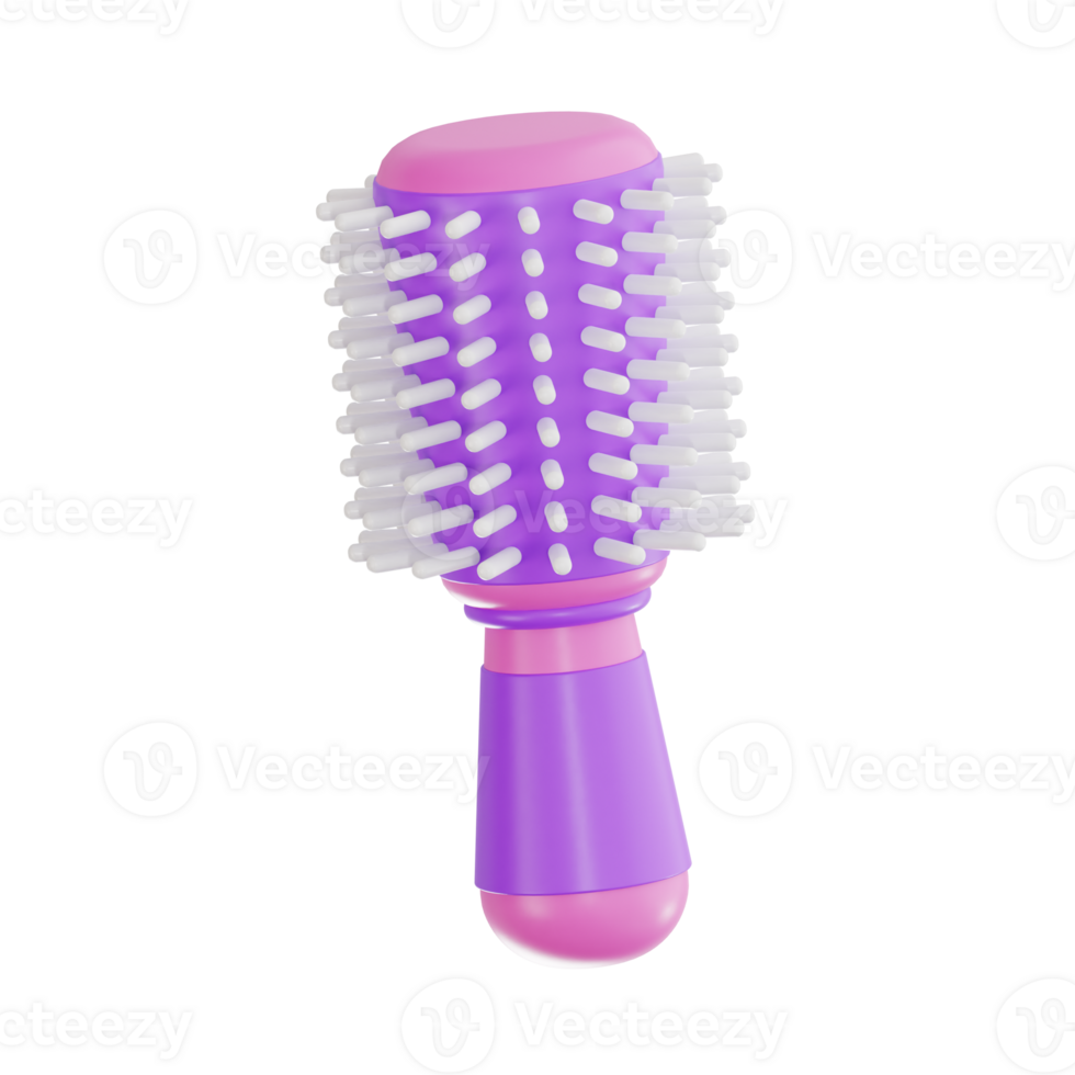 hair comb 3d icon, cosmetic 3d set, transparent background png