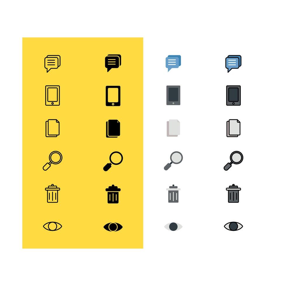 Website and Application Icon Set vector