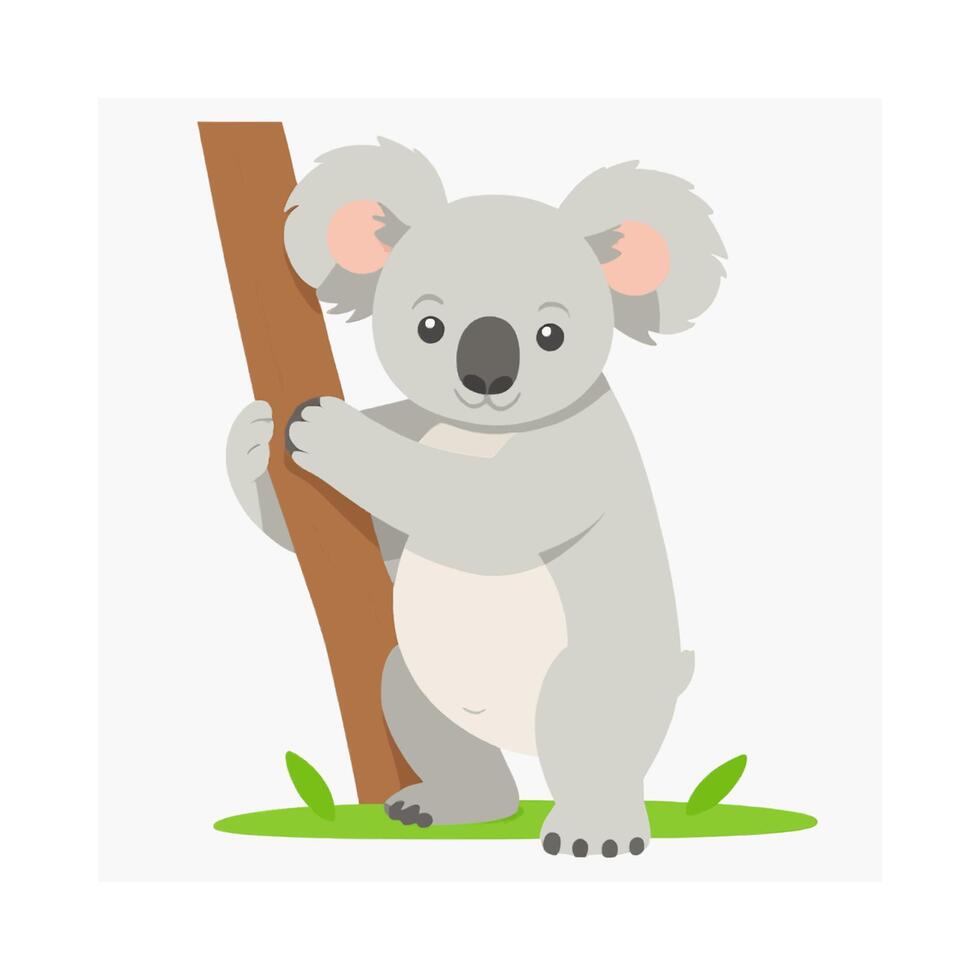 Cute Koala with Fluffy Ears vector