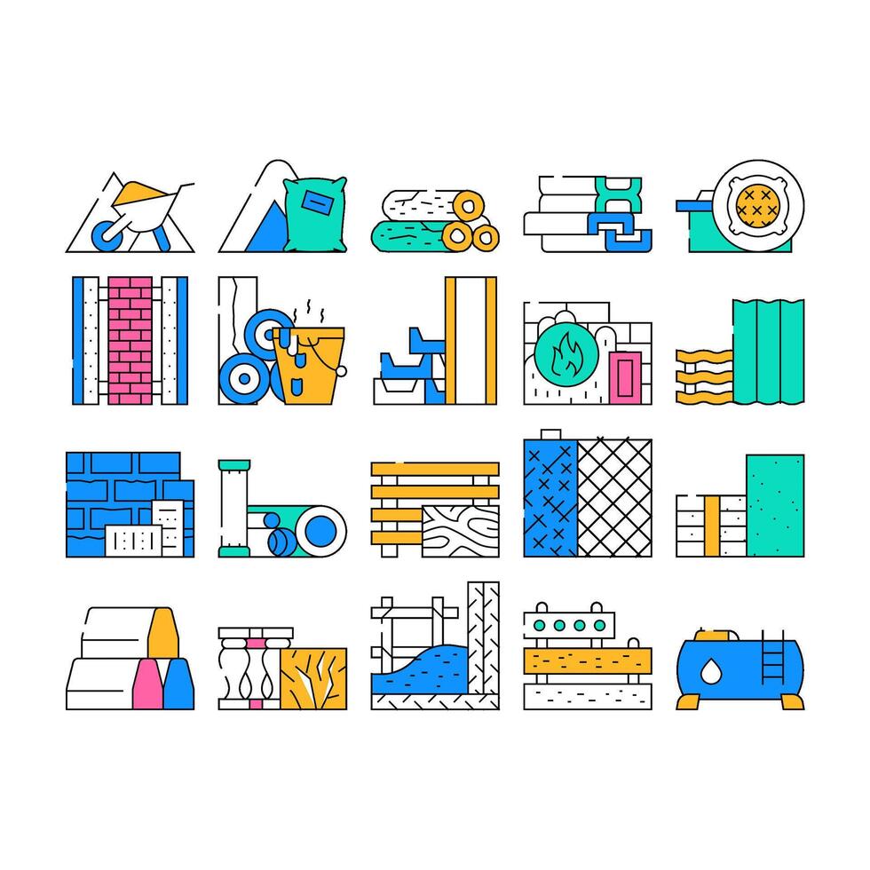 Building Material Collection Icons Set 49816945 Vector Art At Vecteezy Building Material Collection Icons Set 49816945 Vector Art At Vecteezy