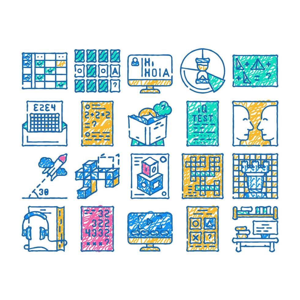 self study lessons icon hand drawn vector