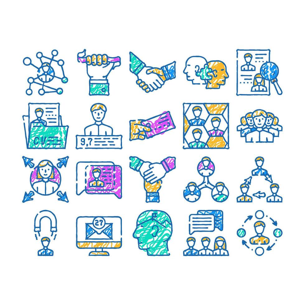 networking global communication icon hand drawn vector