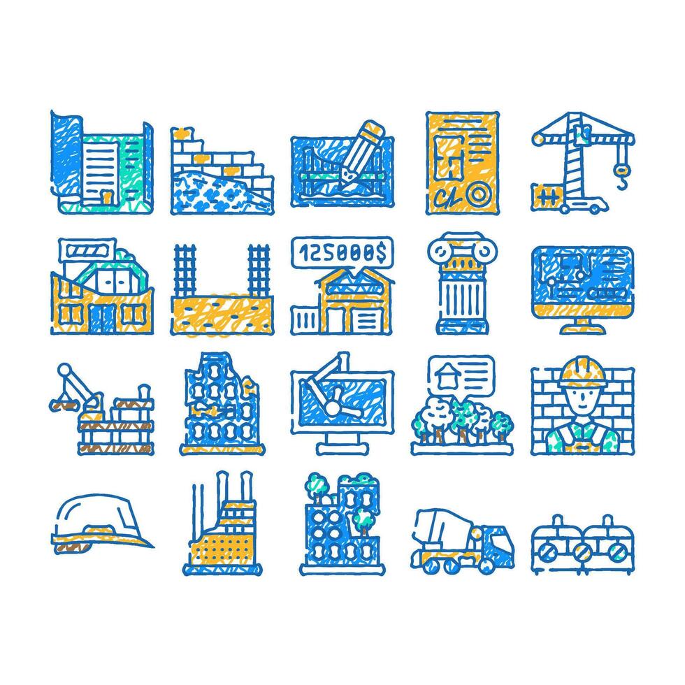architect professional occupation icon hand drawn vector
