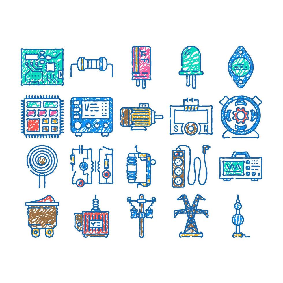 engineer worker industry icon hand drawn vector