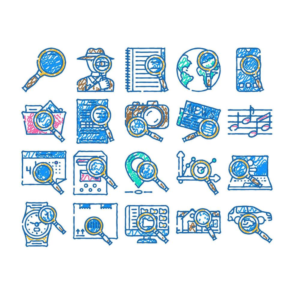 search web internet bar icon hand drawn vector