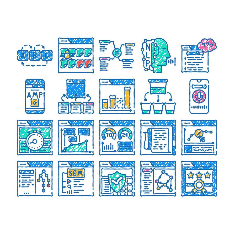 seo search website web internet icon hand drawn vector