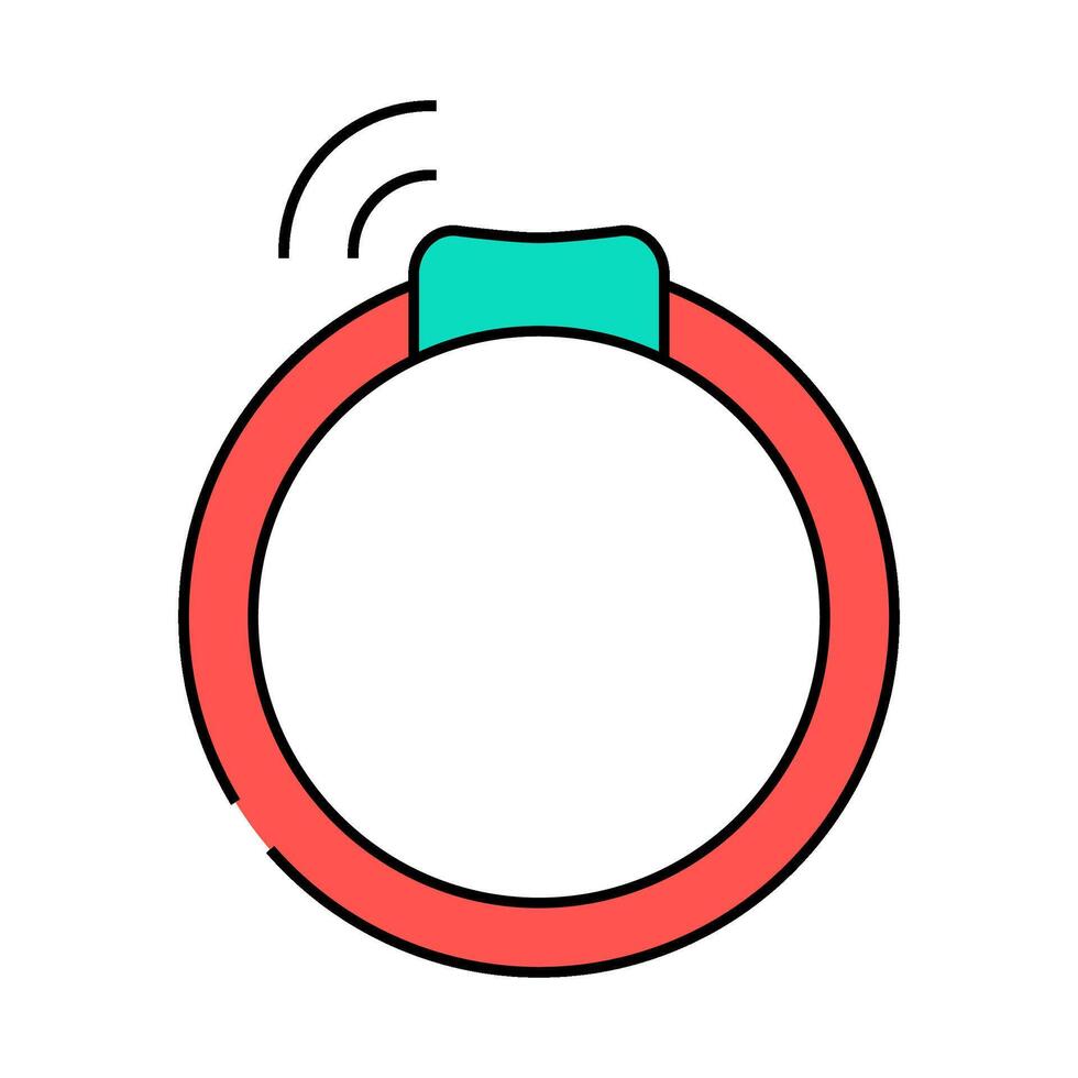 collar with gps tracker icon color illustration vector