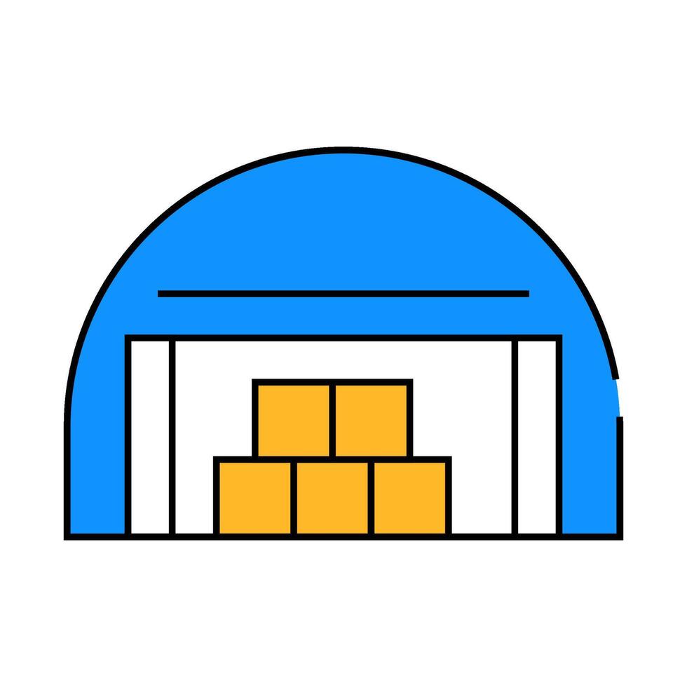 warehouse building icon color illustration vector
