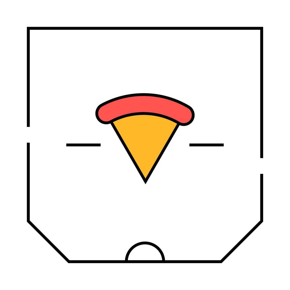 pizza box icon color illustration vector