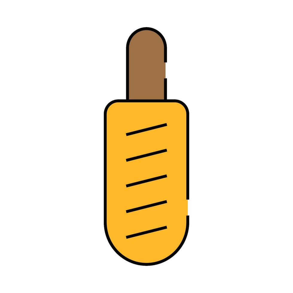 hot dog nutrition icon color illustration vector