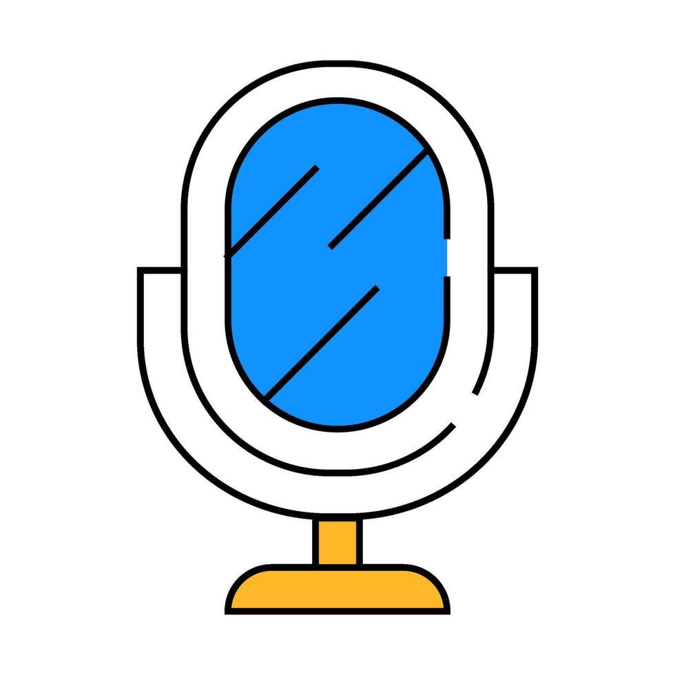 mirror accessory icon color illustration vector