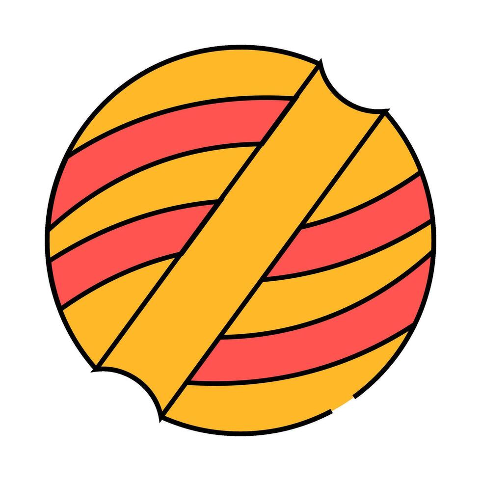 playing ball for cat icon color illustration vector