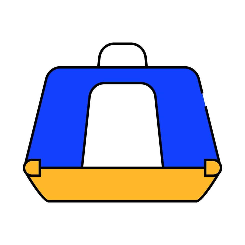 carrying case for cat icon color illustration vector
