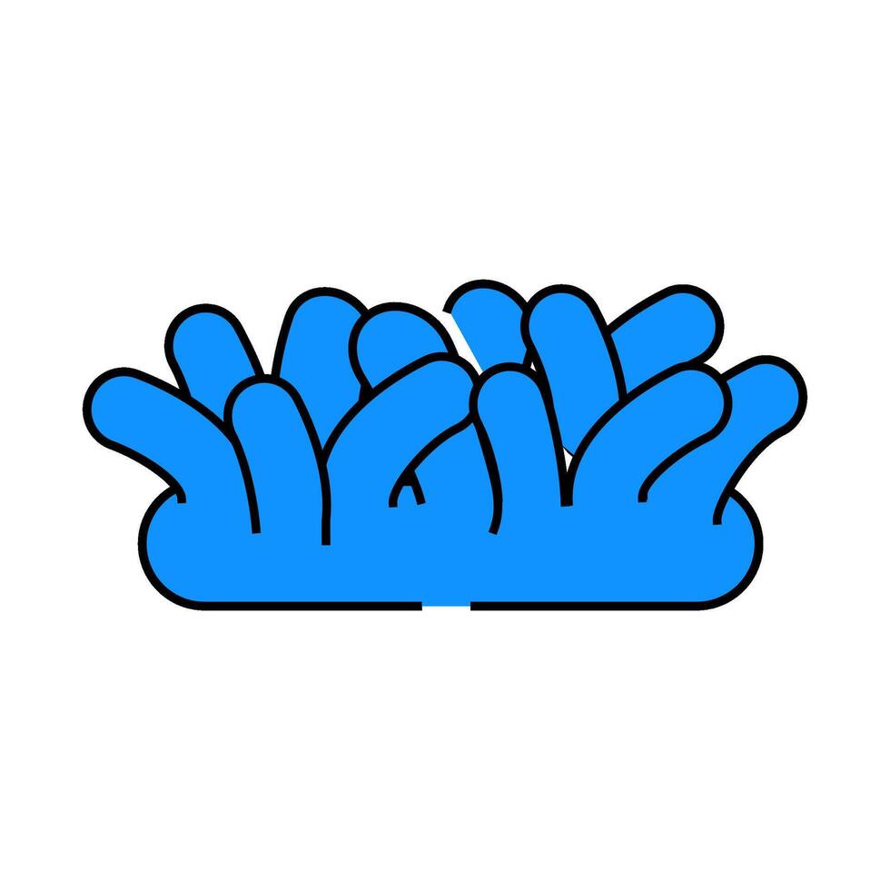 ocean bottom seaweed icon color illustration vector