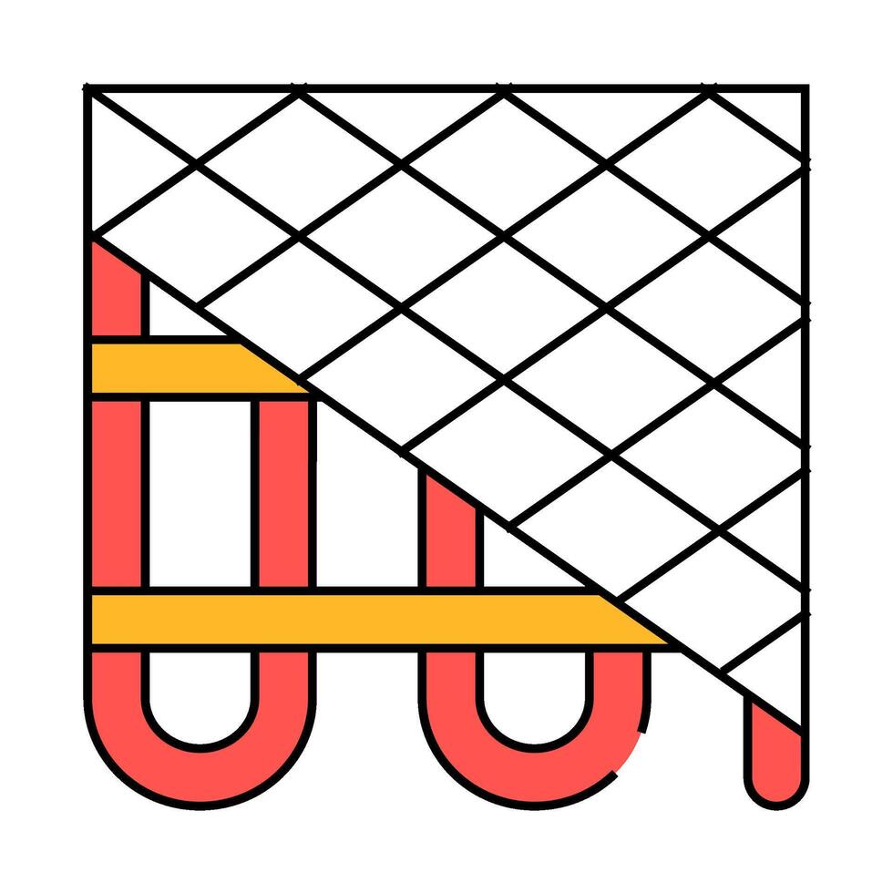 floor heating icon color illustration vector