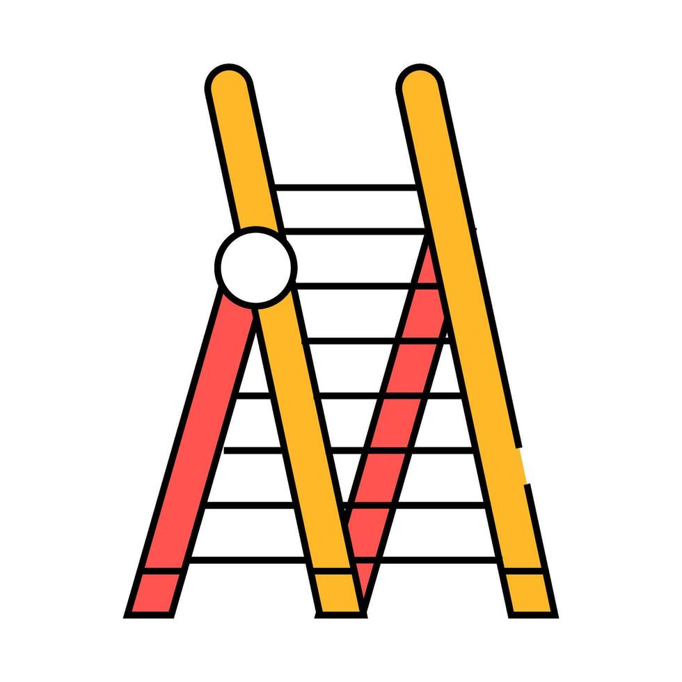 ladder tool icon color illustration vector