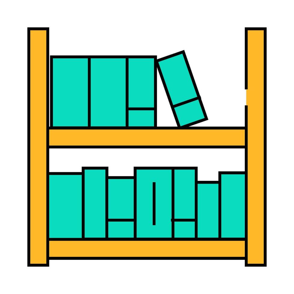 prison library icon color illustration vector