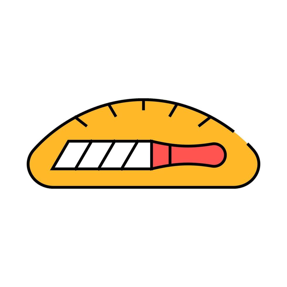 knife in bread icon color illustration vector