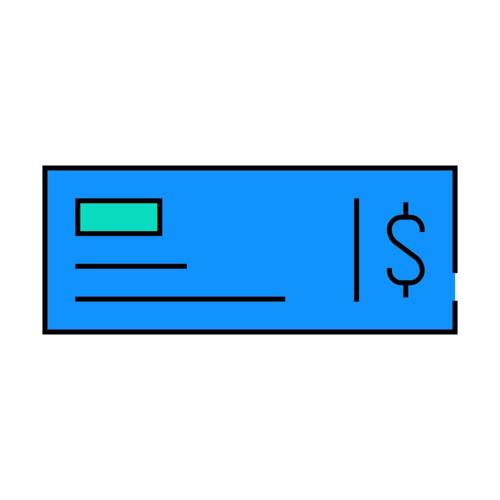 payment check icon color illustration vector