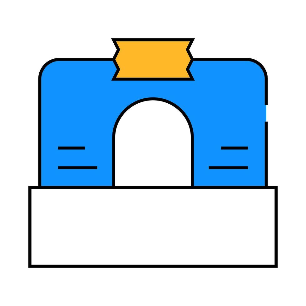 brokerage office icon color illustration vector