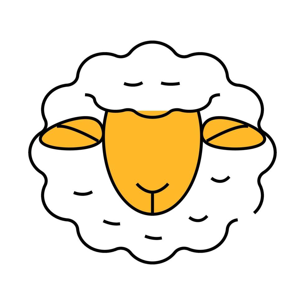 dolly sheep clone icon color illustration vector