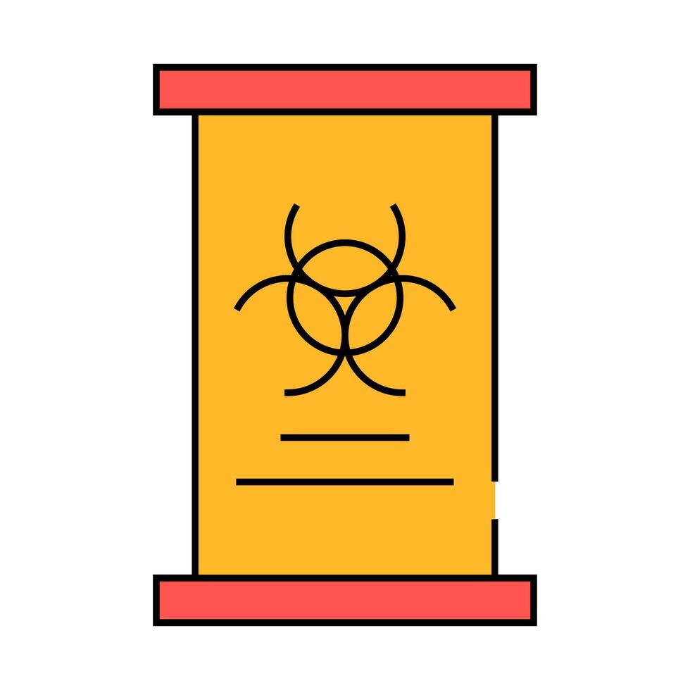 capsule for storing dangerous viruses icon color illustration vector
