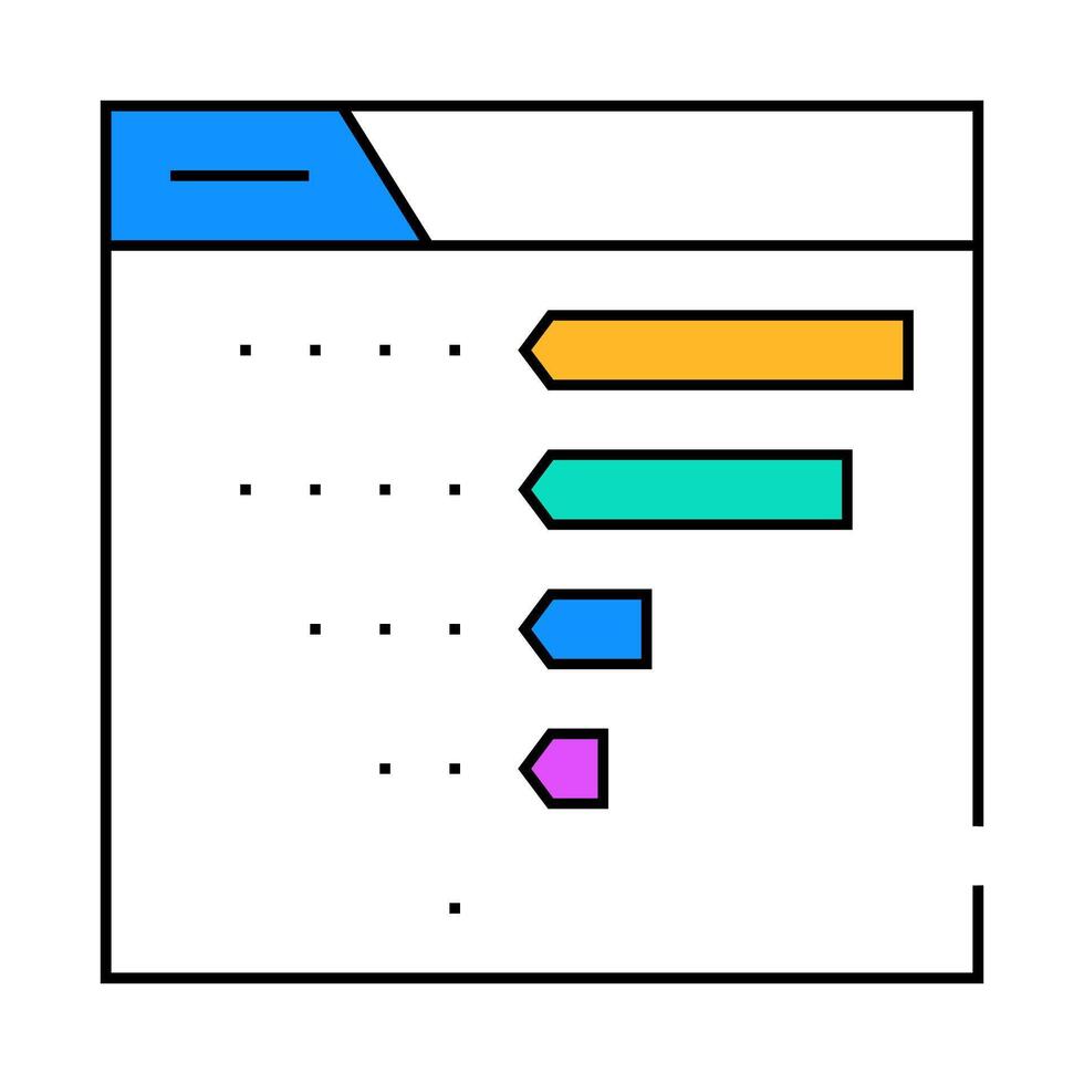 review statistics icon color illustration vector