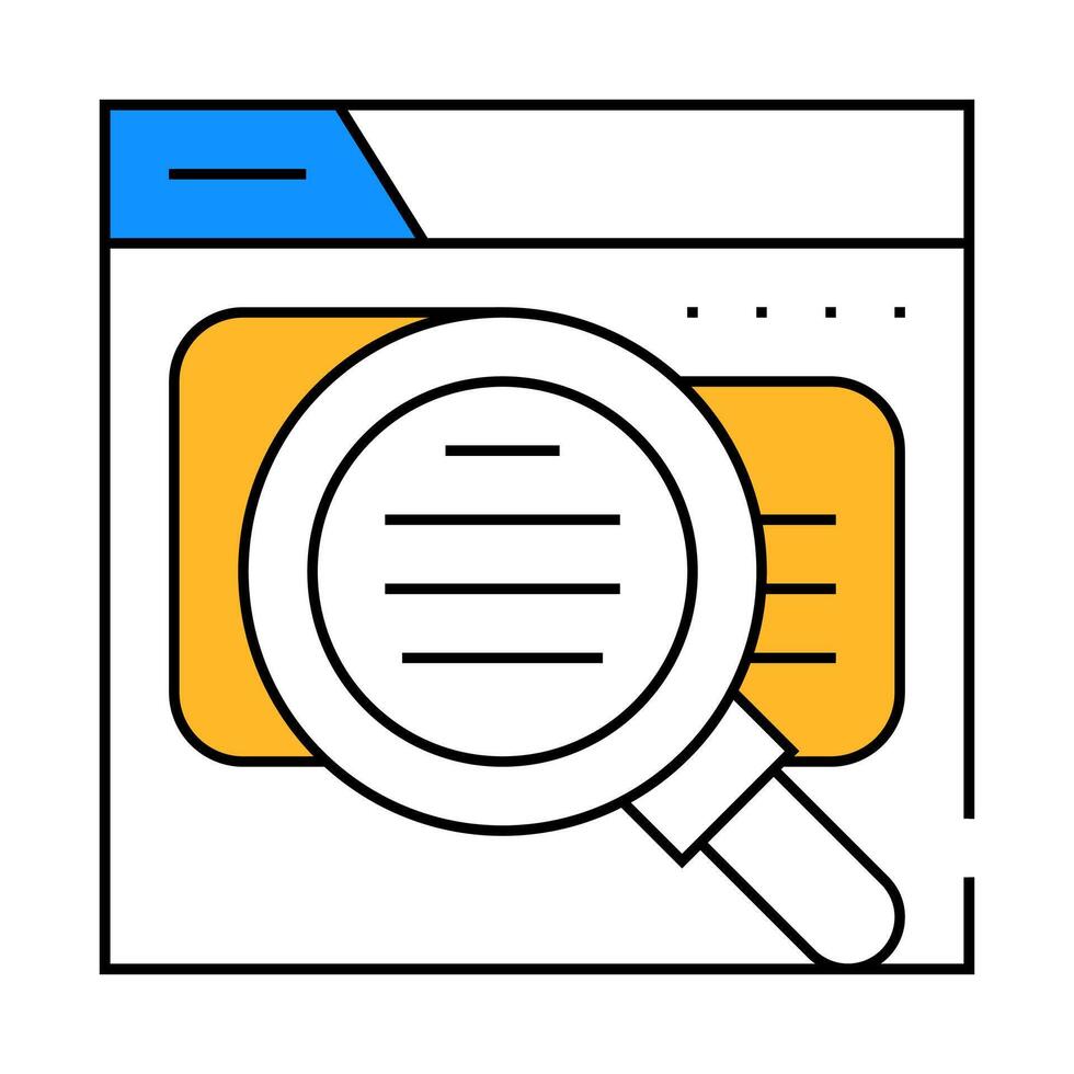 review research icon color illustration vector