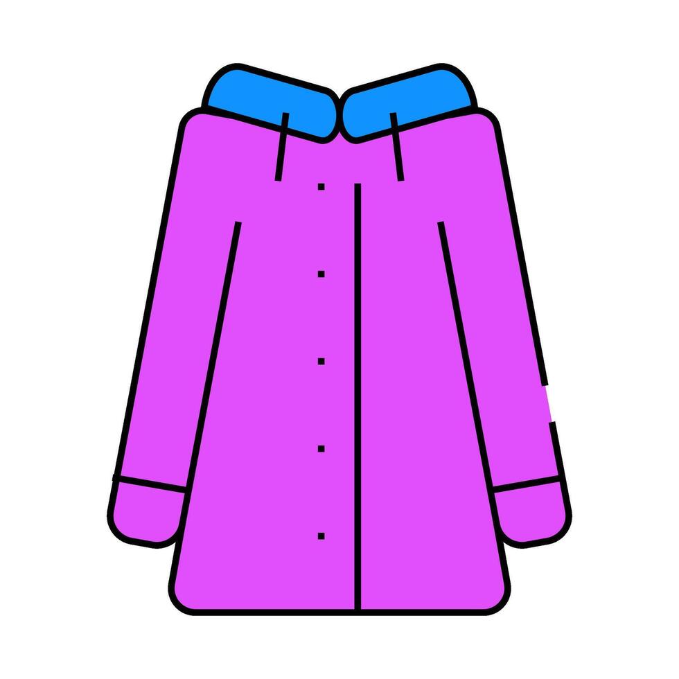 coat clothes waterproof icon color illustration vector