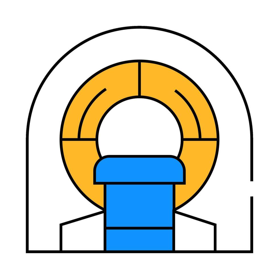 mri hospital equipment icon color illustration vector